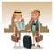 Couple tourist map luggage traveler urban background