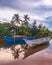 The Couple Traditional boat at bintan island Indonesia