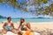 Couple on the tropical beach