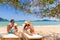 Couple on the tropical beach