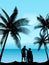 Couple in a tropical landscape