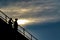 Couple at Viewpoint Silhouette Scene