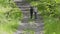 Couple walking on country road