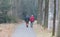 Couple walking on a street in the Netherlands