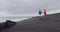 Couple walking travel holidays black sand beach