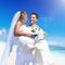 A couple wedding on the beach love concept