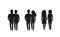 Couples of different sexual orientation silhouettes