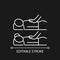 Couples massage white linear icon for dark theme