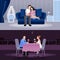 Couples People Flat Compositions