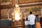 Couples praying in front of Our lady of health statue in Velankanni church, Also fondly known as `Lourdes of the East