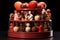 Couples sway to the rhythm on a chocolate carousel enveloped by heart shaped delights, valentine, dating and love proposal image