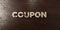 Coupon - grungy wooden headline on Maple - 3D rendered royalty free stock image