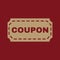 The coupon icon. Discount and gift, offer symbol. Flat