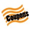 Coupons stamp on white