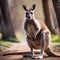 A courageous kangaroo in a dynamic pose, ready to spring into action as a superhero5