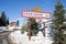 Courchevel road sign, France