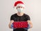 A courier delivers a parcel on Christmas Day during the coronavirus pandemic