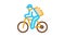 Courier Delivery by Bicycle Icon Animation