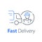Courier delivery, truck transportation company, messenger service, order distribution