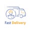 Courier delivery, truck transportation company, messenger service, order distribution