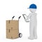 Courier figure hand truck