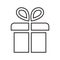 Courier, gift, item, birthday, box line icon. Outline vector