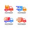 courier logo design template. shipment logo design icon vector