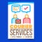 Courier Services Creative Promotion Banner Vector