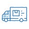 Courier Truck doodle icon hand drawn illustration