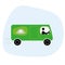 Courier truck. Modern flat design. The icon for applications and web sites