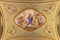 Courmayeur - The ceiling fresco of Madonna among the saints in church in the church Sanctuary of Notre Dame de Guerison