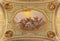 COURMAYEUR, ITALY - JULY 12, 2022: The ceiling fresco of Assumption in church in the church Sanctuary of Notre Dame de Guerison