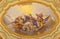 COURMAYEUR, ITALY - JULY 12, 2022: The ceiling fresco of Assumption in church in the church Sanctuary of Notre Dame de Guerison