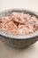 Course pink Himalayan salt in a bowl