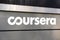 Coursera sign at Silicon Valley headquarters of an online education startup company offering massive open online courses,