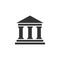 Court building vector icon. bank building vector illustration for website and mobile app