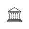 Court building vector icon. bank building vector illustration for website and mobile app