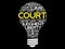 Court bulb word cloud collage