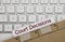 Court Decisions - Inscription on White Keyboard Key