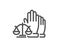 Court jury voting line icon. Justice scales sign. Vector