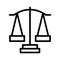 court scales icon or logo isolated sign symbol vector illustration