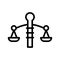 court scales icon or logo isolated sign symbol vector illustration