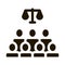 Court Sitting Law And Judgement Icon Vector Illustration