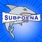 Court Subpoena Shark Represents Legal Duces Tecum Writ Of Summons 3d Illustration