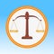 Court Symbol, Scales Flat Vector Illustration