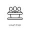 court Trial icon. Trendy modern flat linear vector court Trial i