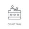 court Trial linear icon. Modern outline court Trial logo concept