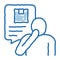 courtesy company employee doodle icon hand drawn illustration