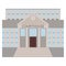 Courthouse building icon, vector illustration