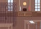 Courthouse flat color vector illustration